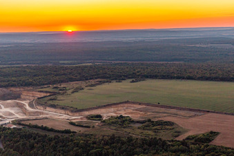 Aerial photograpy of Airport Pont-Saint-Vincent in Pont-Saint-Vincent in the state Meurthe et Moselle, France