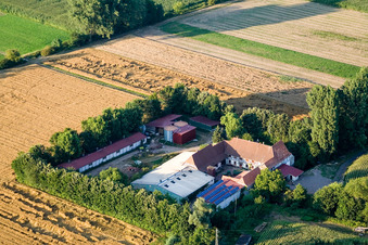 Aerial photograpy of At Erlenbach, Leistenmühle in Kandel in the state Rhineland-Palatinate, Germany