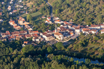 Aerial view of Sexey-aux-Forges in the state Meurthe et Moselle, France