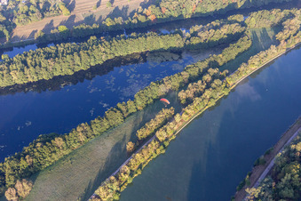Moselle and Canal de l'Est in Maron in the state Meurthe et Moselle, France