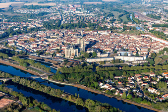 Oblique view of Dommartin-lès-Toul in the state Meurthe et Moselle, France