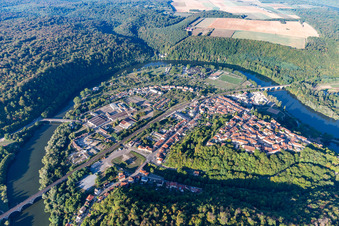 Aerial view of Liverdun in the state Meurthe et Moselle, France