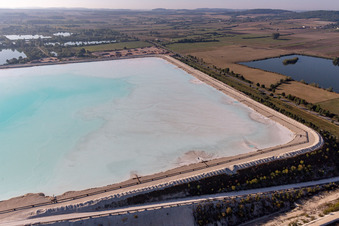 Salt pans in Rosières-aux-Salines in the state Meurthe et Moselle, France seen from above