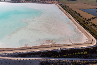 Salt pans in Rosières-aux-Salines in the state Meurthe et Moselle, France from the plane