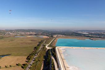 Drone image of Salt pans in Rosières-aux-Salines in the state Meurthe et Moselle, France