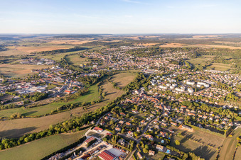 Aerial view of Neufchâteau in the state Vosges, France
