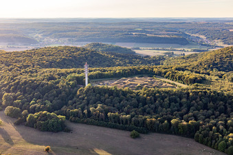 Aerial view of Mont-lès-Neufchâteau in the state Vosges, France