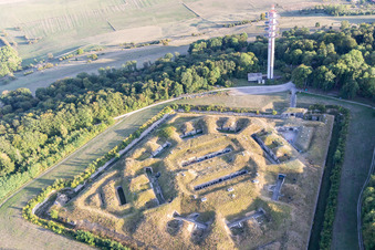 Oblique view of Fort de Bourlémont in Mont-lès-Neufchâteau in the state Vosges, France