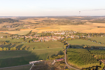Aerial view of Coussey in the state Vosges, France
