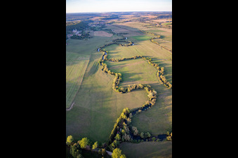 Aerial view of The Meuse in Coussey in the state Vosges, France