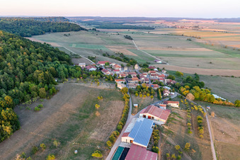 Aerial view of Clérey-la-Côte in the state Vosges, France