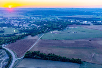 Aerial view of Neufchateau Airport in Neufchâteau in the state Vosges, France