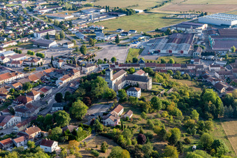 Bird's eye view of Châtenois in the state Vosges, France
