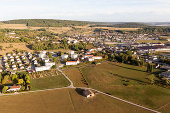 Châtenois in the state Vosges, France viewn from the air