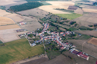 Aerial view of Epinal-Mirecourt Airport in Juvaincourt in the state Vosges, France