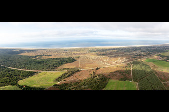 Aerial view of Fanø in the state South Denmark, Denmark