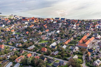 Fanø in the state South Denmark, Denmark from the plane