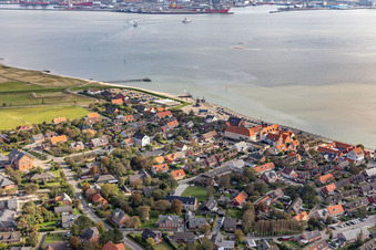 Ferry port in the district Nordby in Fanø in the state South Denmark, Denmark
