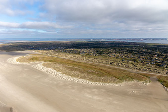 Oblique view of Fanø in the state South Denmark, Denmark