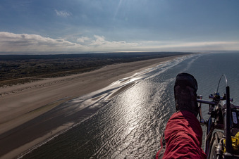 Fanø in the state South Denmark, Denmark from the plane