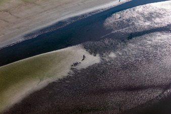 Beach landscape along the of North Sea in Fanoe in Syddanmark, Denmark