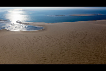 Sandbank area at low water in the north sea in Fanoe in Syddanmark, Denmark