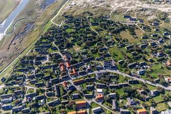 Oblique view of Fanø in the state South Denmark, Denmark