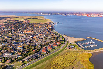 Fanø in the state South Denmark, Denmark from the plane