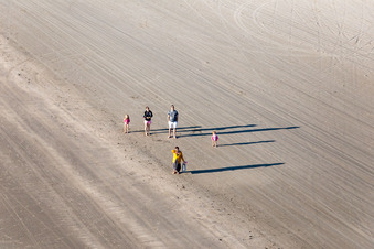Fanoe Bath Beach in Fanø in the state South Denmark, Denmark viewn from the air