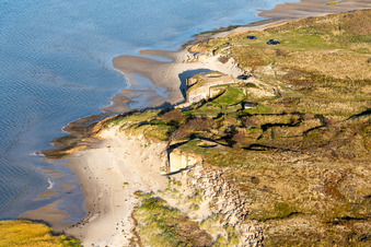 Bunker building complex made of concrete and steel of Atlantikwalls on Nordseestrand in Fanoe in Syddanmark, Denmark