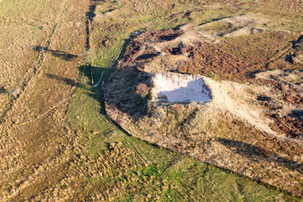 Drone image of Wadden Sea National Park in Fanø in the state South Denmark, Denmark