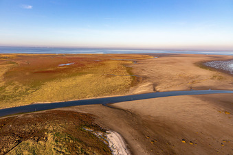 Fanø in the state South Denmark, Denmark seen from above