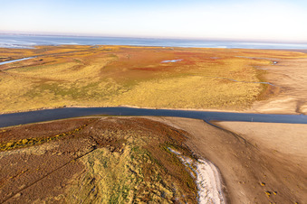 Fanø in the state South Denmark, Denmark from the plane