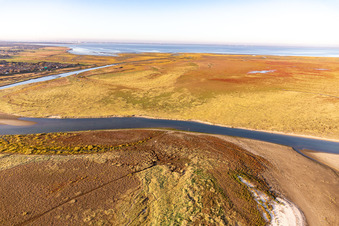 Bird's eye view of Fanø in the state South Denmark, Denmark