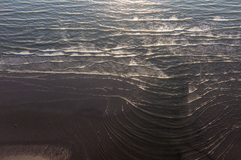 West beach at high tide in Fanø in the state South Denmark, Denmark