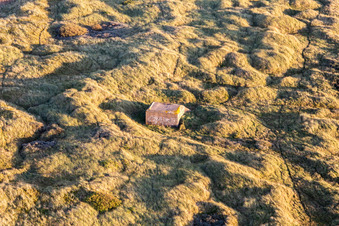 Aerial view of Bunker on the West Coast in Fanø in the state South Denmark, Denmark