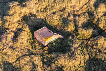 Aerial photograpy of Bunker on the West Coast in Fanø in the state South Denmark, Denmark