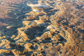 Wadden Sea National Park in Fanø in the state South Denmark, Denmark seen from above