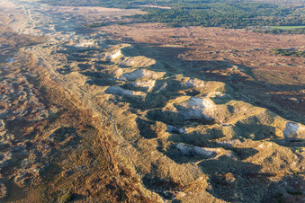 Bird's eye view of Wadden Sea National Park in Fanø in the state South Denmark, Denmark