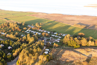 Ny Camping Sønderho in Fanø in the state South Denmark, Denmark from the plane