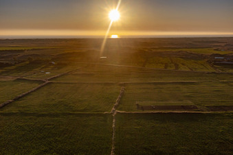 Wadden Sea National Park in Fanø in the state South Denmark, Denmark viewn from the air