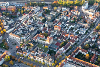 Aerial view of Sophie Scholl School in the district Ludwigsburg-Mitte in Ludwigsburg in the state Baden-Wuerttemberg, Germany