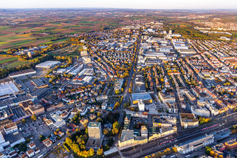 Aerial view of District Pflugfelden in Ludwigsburg in the state Baden-Wuerttemberg, Germany
