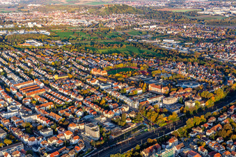 Ludwigsburg in the state Baden-Wuerttemberg, Germany from above