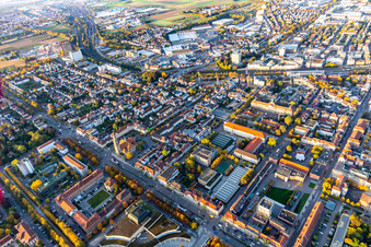 Ludwigsburg in the state Baden-Wuerttemberg, Germany from the plane