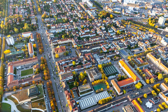 Bird's eye view of Ludwigsburg in the state Baden-Wuerttemberg, Germany