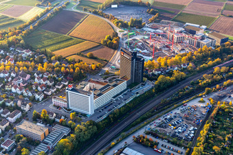 Office and administration buildings of the insurance company Wuestenrot Bausparkasse AG on Wuestenrotstrasse in Ludwigsburg in the state Baden-Wurttemberg, Germany