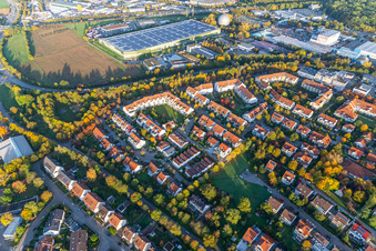 Aerial photograpy of District Pflugfelden in Ludwigsburg in the state Baden-Wuerttemberg, Germany