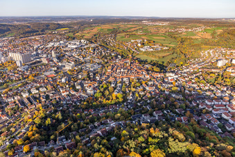 Aerial photograpy of Leonberg in the state Baden-Wuerttemberg, Germany