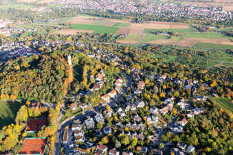 Aerial view of Engelberg in Leonberg in the state Baden-Wuerttemberg, Germany